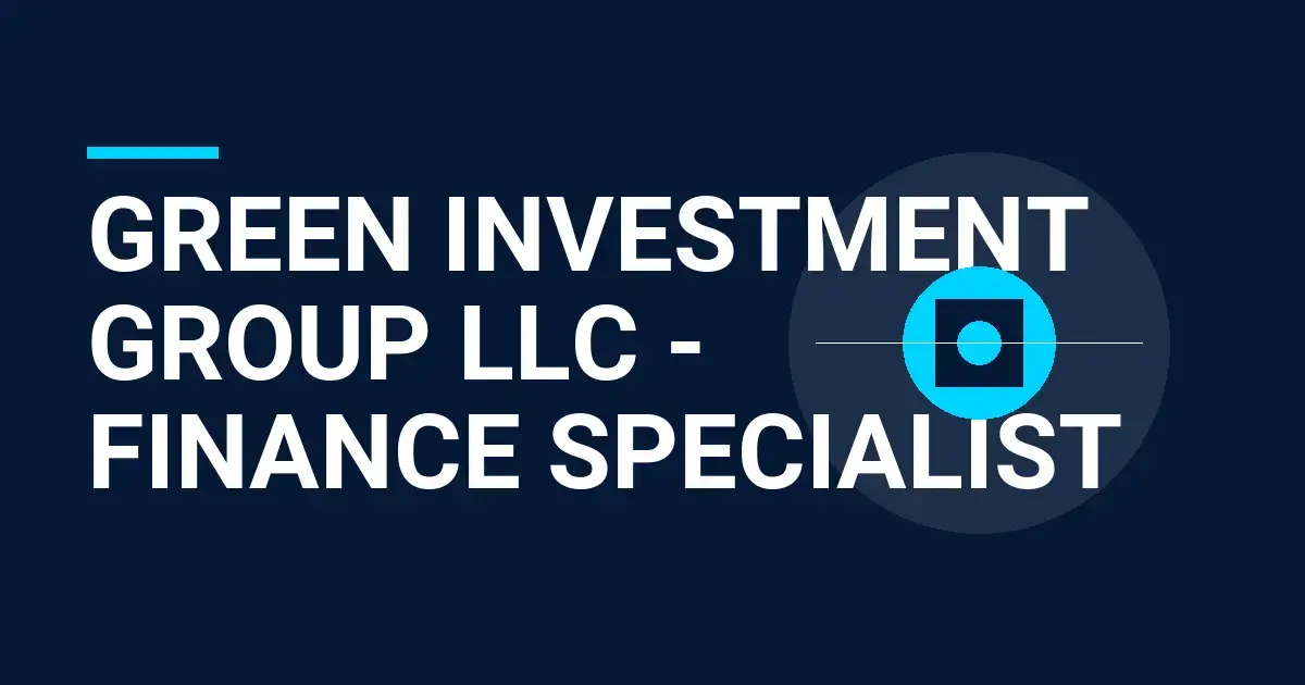 Green Investment Group LLC - Finance Specialist