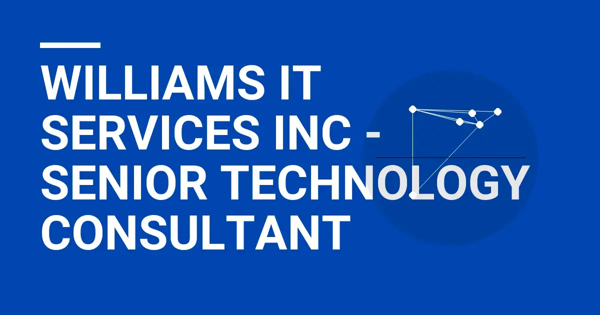 Williams IT Services Inc - Senior Technology Consultant