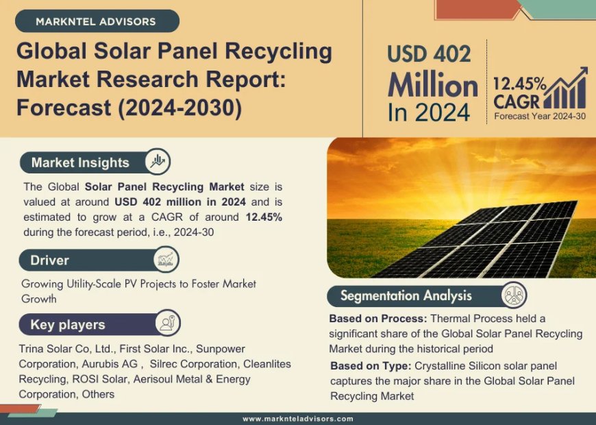 Solar Panel Recycling Market Projected to Expand Rapidly with 12.45% CAGR by 2030
